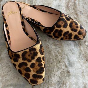 J Crew Carolyn mules flats in calf hair Size 7 Style # AQ672